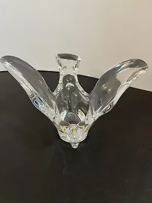 Princess House Lead Crystal Flying Bird Dove Bowl Trinket Candy Dish Votive • $10