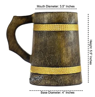 350ml Wooden Beer Mug Best Wood Cup Tankard Beer Mead Stein Ale Christmas Gifts. • $44