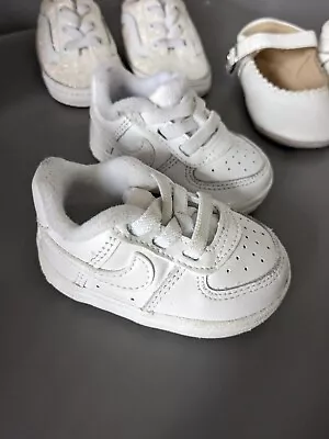 Baby Pram Shoes Bundle 3-6 Months Nike Air Force One Vans & Next • £21