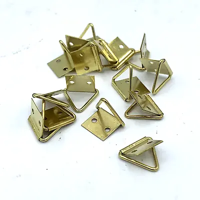 Picture Frame Hooks Triangle D Rings Hangers Frames Canvas Brass 5mm Pack Of 25 • £3.99