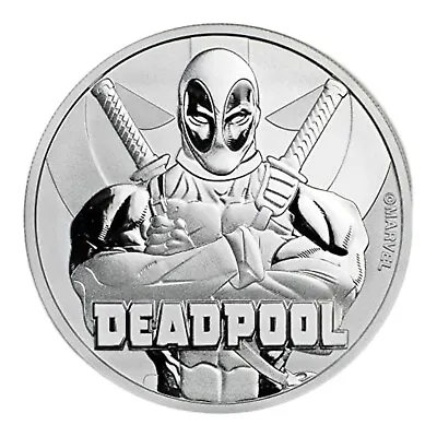 2018 Tuvalu Marvel Deadpool 👀 1 Oz .999 Silver Coin BU Collectible In Capsule • $74.99