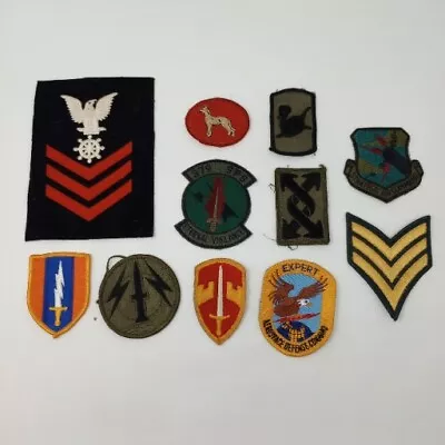 Lot Of 11 Assorted Vintage USA Military Patches • $18