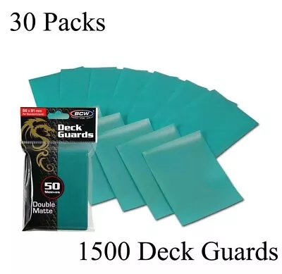 1500 Matte Teal MTG BCW Deck Guards CCG MTG Pokemon Gaming Card Sleeves 30 Packs • $53