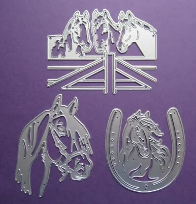 3 Types Horse & Pony Metal Die Cutters / Card Cutting Dies • £3.99