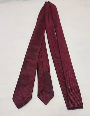 Vintage Silk Skinny Tie | Crimson Red • $5.99
