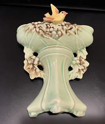 McCoy Rare Vintage Wall Pocket Planter 8 “ Ceramic Bird Is Damaged • $50