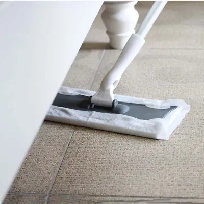 £7.99 • Buy Floor Mop With 10 Wipes Wood Tile Laminate Flat Sweeper Cleaner Dry Wipe Duster