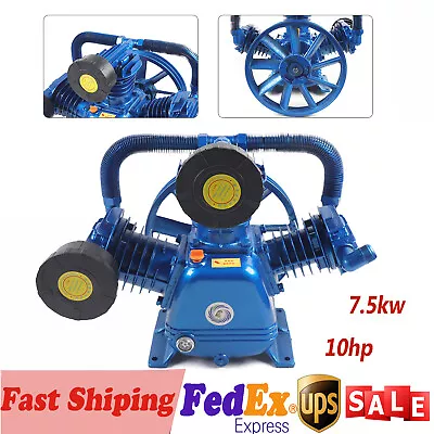 US 10HP Air Compressor Pump 3 Cylinder 3 Piston W Style Head Double Stage 175PSI • $346.75