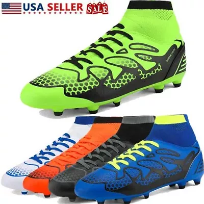 Mens Soccer Shoes High Top Soccer Cleats Football Shoes US Size 6.5-13 • $13.99