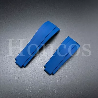 Blue Rubber Watch Band Strap 20 Mm Fits For Rolex Daytona SUB GMT OYSTERFLEX • $21.98