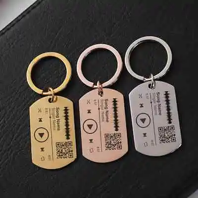 Custom Your Own Song Music Keyring Friendship Keychain With Voice Recording • $9.74