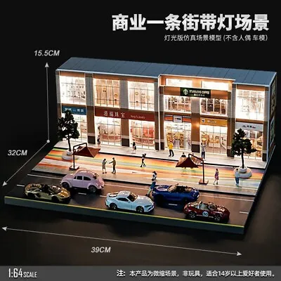 1/64 Diorama Car Garage Model LED Lighting City Street View Scene Building Model • $28.99