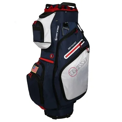 Ram Golf FX Deluxe Golf Cart Bag With 14 Way Dividers USA Flag • $119.99