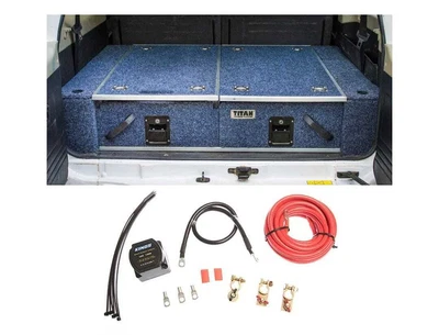 $447.95 • Buy Titan 900mm Rear Drawers Tool Boxes Storage Wagon Ute SUV + Dual Battery System
