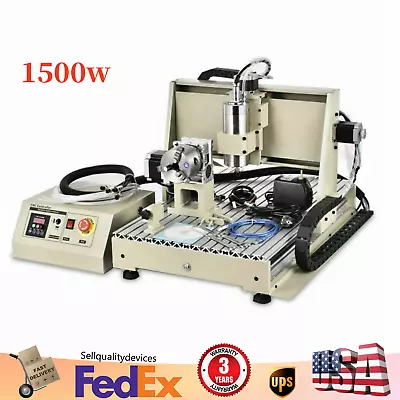 1500w 4 Axis Cnc 6040 Router Engraver Drilling Milling Metalworking Machine • $1299