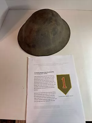 1st Infantry Division Helmet WWI. M1917. Piece Of History. AS102 • $550