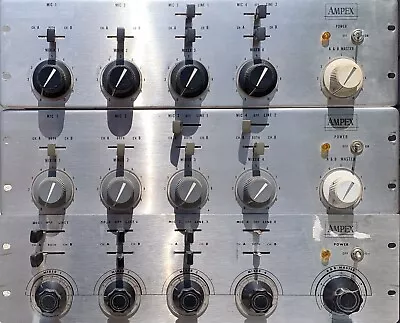 3 Ampex (2) MX-10 And (1) MX-35 Tube Preamp Line Mixers Vintage Rare • $2899