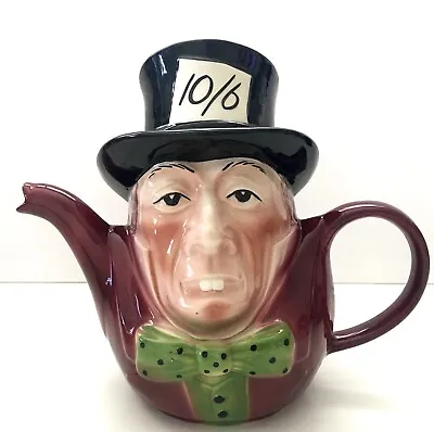 Vintage Tony Wood Mad Hatter Teapot Alice In Wonderland Tea Party Staffordshire • $38