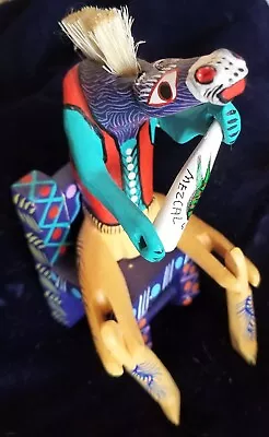 Oaxacan Alebrije Folk Art Donkey Siting On Chair Holding Mescal Bottle Signed • $125