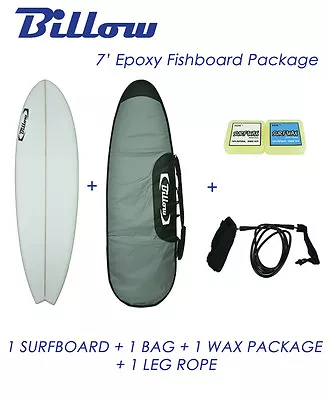 NEW Billow 7' Epoxy Fish Surfboard Matte Finish Package With 5xFCS Fins • $9999