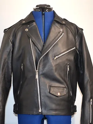 TOUR MASTER Leather Moto Jacket * Zip-off Lining (Black) Men's Small 40 • $40