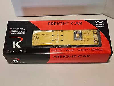 K Line Millenium Auction Express Wood Sided Reefer Freight Train Car 0/0-27 NIB • $22.49