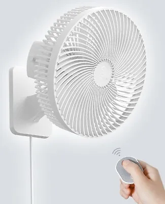 LEMOISTAR 10  Wall Mount Fan Remote AC DC 12V 90 Oscillating Timer Tilt Quiet • $122.25