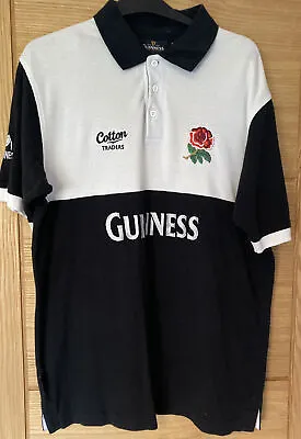 England Rugby Polo Guiness Cotton Traders Medium Vgc • £14