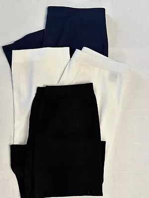 Misook Lot Of 3 Items Size XL Blue Pant White Pant Black Skirt Excellent • $15