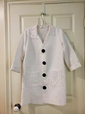 White Lab Coat Mad Scientist Ice Skating Dance Costume. Women's S/M W/stones • $18