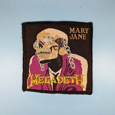 Megadeth Mary Jane Vintage Woven Glitter Band Patch RARE • $50