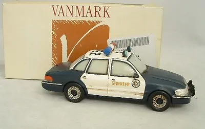 Vanmark Hand Painted Sheriff  Police Car Resin Statue Paperweight Patrol Car • $7.98