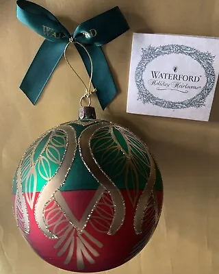 $19.20 • Buy Waterford Holiday Heirlooms 2002 Glass Ornament With Tag