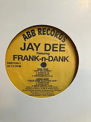 Jay Dee (J Dilla) & Frank-N-Dank - Off Ya Chest - 2002 US Hip Hop Rap 12  Vinyl • £8.49
