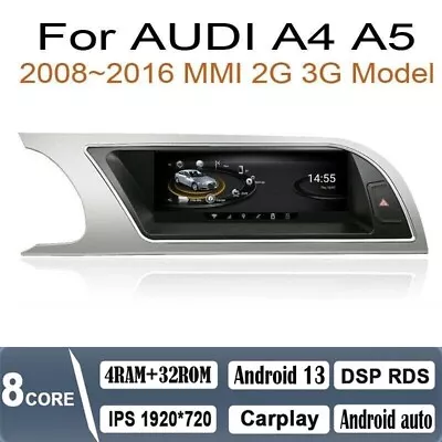 8.8  Android Navigation Car GPS Stereo Radio Wifi Carplay For AUDI A4 S4 A5 MMI • $480