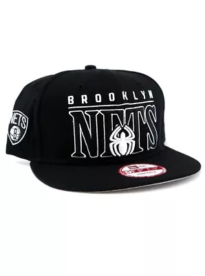 New Era Brooklyn Nets Spider-Man 9fifty Snapback Hat NBA Adjustable Marvel Black • $31.45