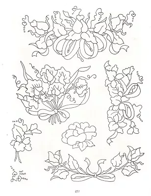 Flowers Embroidery Transfer - Iron On Mixed (no 175 ) • £3