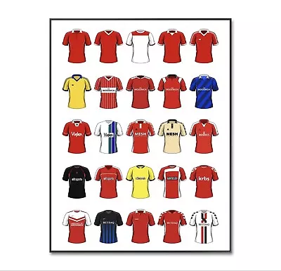 Charlton Athletic Football Shirt Poster Charlton Poster Retro Kit A4 Print • £5.99