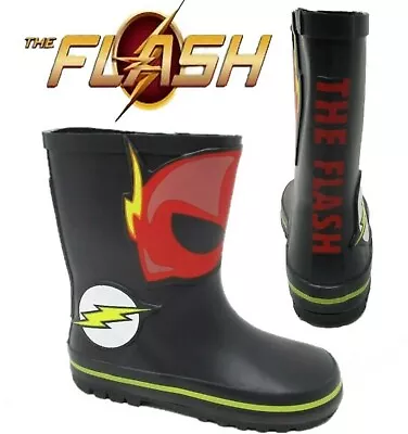 Kids Boys Wellies Waterproof Snow Wellington Infants Rain Mucker Flash Boots Sz • £9.95