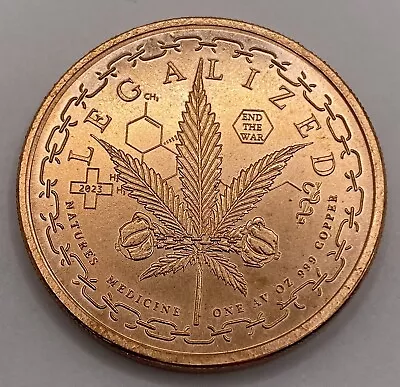 1 Oz Legalized Collection .999 Fine Copper Round - Prop 1 Michigan - 11-6-2018 • $2.75