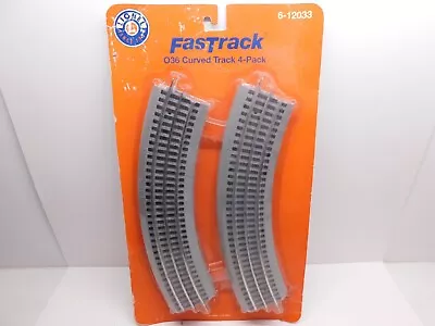 Lionel O Scale Model Train 6-12033 FasTrack O-36 Curved Track 4-Pack- NOS • $22