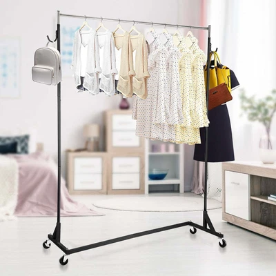 $69.79 • Buy Z-Truck Clothing Rack Rolling Garment Z Rack Lockable Casters, Adjustable Height