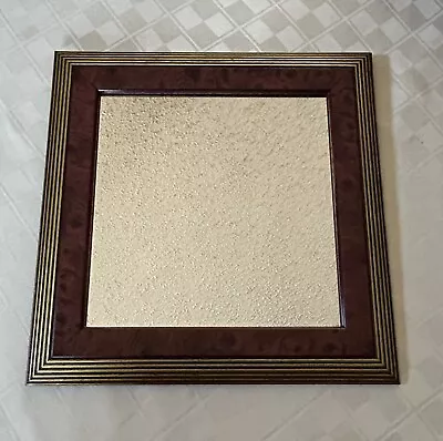 Vintage Homco Home Interior 13.75 X 13.75   Wood With Gold  Framed Mirror • $22.81