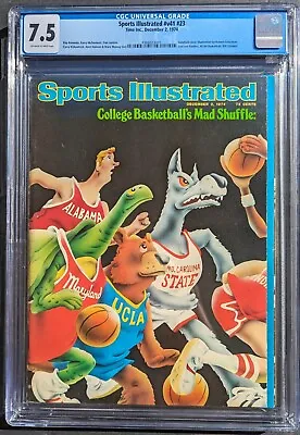 College Basketball's Mad Shuffle Sports Illustrated CGC 7.5 Dec. 2 1974 • $315