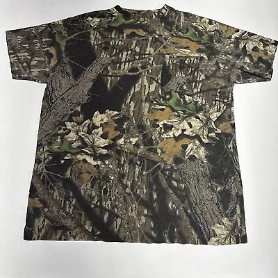 VTG Redhead Mossy Oak Break Up Short Sleeves Hunting T Shirt Size L Made In USA • $28.75