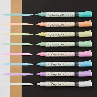 Pentel Brush Pen 8 Colors Sets Milky Pastel Color High Quality Made In Japan Art • $50