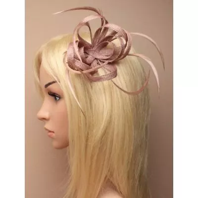 £7.49 • Buy Ladies Nude Feather Beak Clip Fascinator Weddings Races Ascot Hair Piece