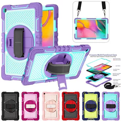 Case For Samsung Galaxy Tab A A7 A8 Tablet Shockproof Rotate Stand Cover & Strap • $10.99