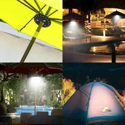 $25.56 • Buy AU Patio Umbrella Light With 3 Brightness Mode 28 LED Lights Outdoor Camping Use