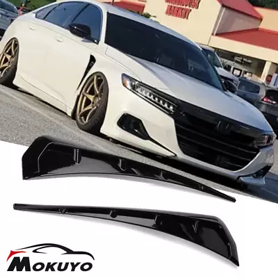 Glossy Black Soft TPU Side Fender Vents Air Wing Cover Trim Car Accessories • $21.99